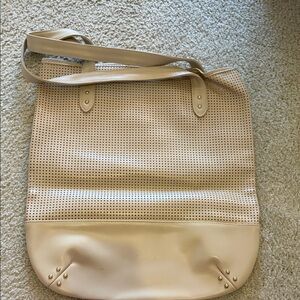 Lauren Merkin Beige Perforated Tote Bag